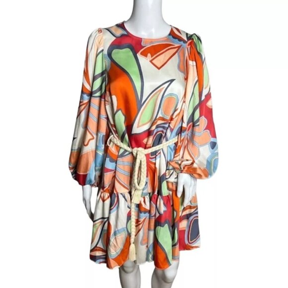 Alexis x Target Dress Retro Floral w/ Tiered Rope Belt - Picture 1 of 4